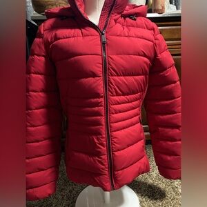 BCBG Generation lipstick Red hooded Jacket Coat